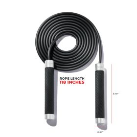 Sunny Health & Fitness Adjustable Weighted Jump Rope - SF-JR03-BK