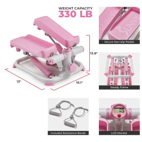 Sunny Health & Fitness SMART Total Body Pink Stepper Machine - P2000 SMART