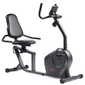 Sunny Health & Fitness Smart Magnetic Resistance Recumbent Bike with Easy Adjustable Seat - SF-RB4616SMART