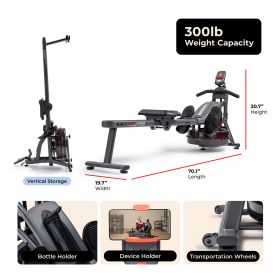 Sunny Health & Fitness Smart Water Rowing Machine - SF-RW524022