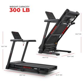 Sunny Health & Fitness Excel Smart Incline/Decline 20” Deck Treadmill with 300Lb Weight Capacity - SF-T723017