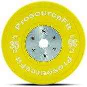 Color Training Bumper Plate 35 lb, Yellow
