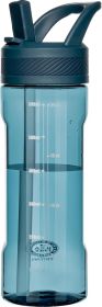 Water Bottle with Straw,Tritan BPA-Free,Leak-Proof Design for Travel, Home, School, (Midnight Blue)