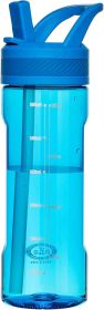 Water Bottle with Straw,Tritan BPA-Free,Leak-Proof Design for Travel, Home, School,(Blue)