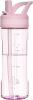 Water Bottle with Straw,Tritan BPA-Free,Leak-Proof Design for Travel, Home, School, (Pink)