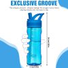 Water Bottle with Straw,Tritan BPA-Free,Leak-Proof Design for Travel, Home, School,(Blue)