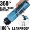 Water Bottle 32oz, Durable and Leakproof Water Bottles Motivational with Time Marker, Tritan, BPA Free, Gym,Travel,Home, School, Office, Gifts for Her