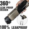 Water Bottle 32oz, Durable and Leakproof Water Bottles Motivational with Time Marker, Tritan, BPA Free, Wide Mouth, Gym, Travel, School,Office