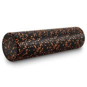 High Density Speckled Foam Roller 24x6-in, Black/Orange