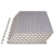 Wood Grain Puzzle Mat 1/2-in, Slate Gray, 24 Sq Ft - 6 Tiles