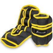 Adjustable Ankle Weights 7.5 lb, Set of 2, Yellow