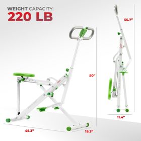 Sunny Health & Fitness SMART Upright Row-N-Ride® Exerciser in Green - NO. 077GR