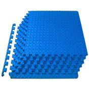Diamond Plate Exercise Puzzle Mat 1/2-in, Blue, 24 Sq Ft - 6 Tiles