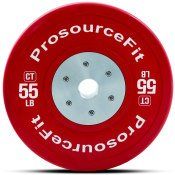 Color Training Bumper Plate 55 lb, Red