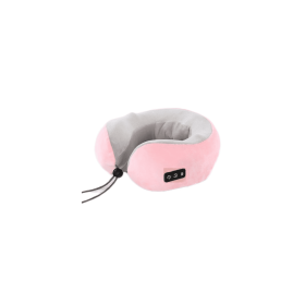 Neckozy Soft Kneading U-Shaped Electronic Massage Pillow (Color: SOFT PINK)