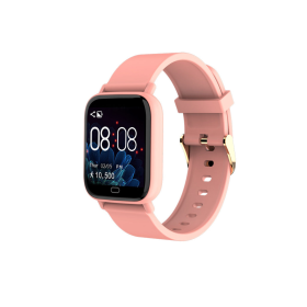 Smart Fit Multi Function Smart Watch Tracker and Monitor (Color: Pink)