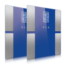 Digital Electronic LCD Bathroom Body Fat Scale Weighing Scales Weight Monitor (Color: Blue, size: 2X)