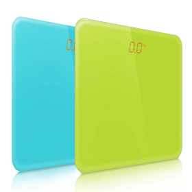 Digital Fitness Weight Bathroom Gym Body Glass LCD Electronic Scales (Color: Green/Blue, size: 2X 180kg)