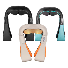 Electric Kneading Back Neck Shoulder Massage Arm Body Massager (Color: Black/Blue/White, size: 3X)