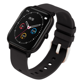 Waterproof Fitness Smart Wrist Watch Heart Rate Monitor Tracker (Color: Black)