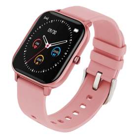 Waterproof Fitness Smart Wrist Watch Heart Rate Monitor Tracker (Color: Pink)