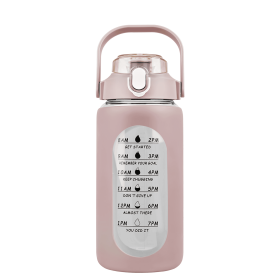 34Oz Glass Water Bottle Sports (Color: Coffee)