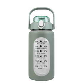 34Oz Glass Water Bottle Sports (Color: Green)