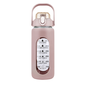 64Oz Glass Water Bottle (Color: Coffee)