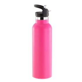 Sports Water Bottle Stainless Steel Vacuum-Insulated Drinking Cup (Color: PNK)