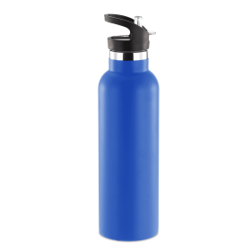 Sports Water Bottle Stainless Steel Vacuum-Insulated Drinking Cup (Color: BLU)