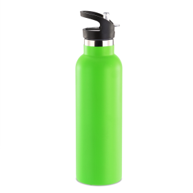 Sports Water Bottle Stainless Steel Vacuum-Insulated Drinking Cup (Color: GRN)