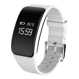 Fitness Tracker IP67 Waterproof Activity Tracker (Color: White)
