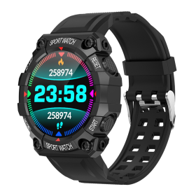 1.3in Wireless Fitness Tracker IP67 Waterproof Smart Watch (Color: Black)