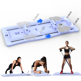 4 In 1 Foldable Pilates Reformer Sliding Board Exercise Board (Color: Purple)