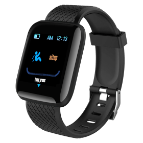 Fitness Tracker IP67 Waterproof Activity Tracker Smart Bracelet (Color: BLK)