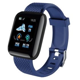 Fitness Tracker IP67 Waterproof Activity Tracker Smart Bracelet (Color: BLU)