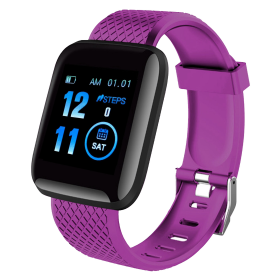 Fitness Tracker IP67 Waterproof Activity Tracker Smart Bracelet (Color: PPL)