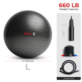 Sunny Health & Fitness Premium Yoga Ball (Option: Large)