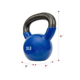 Sunny Health & Fitness Vinyl Coated Kettle Bell (Option: 20LBS)