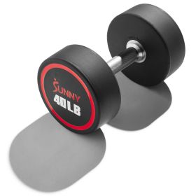 Sunny Health & Fitness Signature Style Polyurethane Round Dumbbell (Option: 40-Pound)