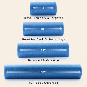 Sunny Health & Fitness Yoga Foam Roller (Blue) (Option: 24")
