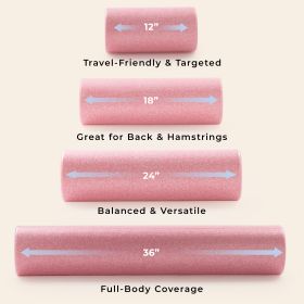 Sunny Health & Fitness Yoga Foam Roller (Pink) (Option: 24")