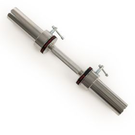 Sunny Health & Fitness Olympic Dumbbell Handles with Ring Collars (Option: 20")