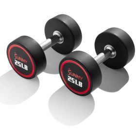 Sunny Health & Fitness Signature Style Polyurethane Round Dumbbell (Option: 25-Pound)
