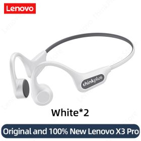 Bone Conduction Earphones X3 X4 X5 X3 Pro Bluetooth Hifi Ear-hook Wireless Headset with Mic Waterproof Earbud (Ships From: China, Color: X3Pro white 2)