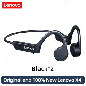 Bone Conduction Earphones X3 X4 X5 X3 Pro Bluetooth Hifi Ear-hook Wireless Headset with Mic Waterproof Earbud (Ships From: China, Color: X4 black 2)