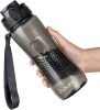 Water Bottle, Motivational Water Bottle with Time Marker, Sports Water Bottle With Strap, Leakproof & BPA Free Large Water Bottles for School, Gym