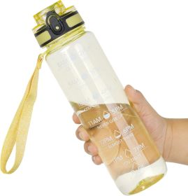 Water Bottle, 32oz Motivational Sports Water Bottle with Time Marker - Times to Drink - Tritan, BPA Free, Wide Mouth Leakproof (Color: A-Clear Star)