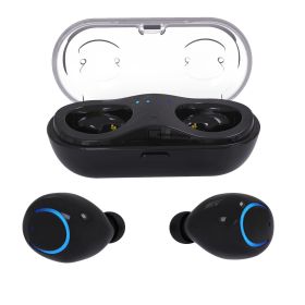 Wireless TWS Stereo Earbuds Earphones Headphone Headset (Color: Black)