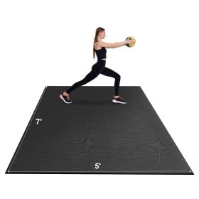 Exercise Mat, Non Slip High Density Premium Yoga Mat, Exercise Yoga Mat for Men & Women, Fitness & Exercise Mat with Bag & Carry Strap (Length: 7 ft, Width: 5 ft)